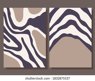 
Set of minimalistic posters. Modern Art. Vector illustration.