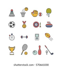 set of minimalistic sport icons