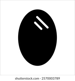 Set of mirror icon flat glyph style and outlined editable stroke, clipart design template