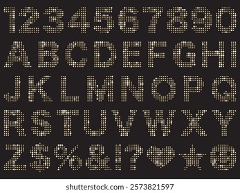 Set of mirror tile letters