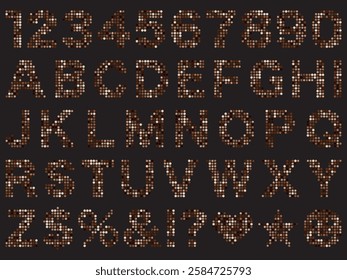 Set of mirror tile letters