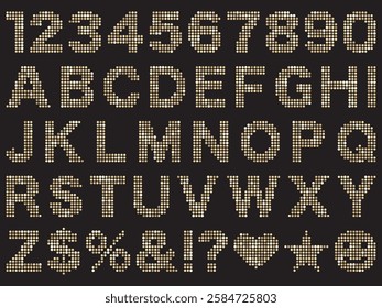 Set of mirror tile letters