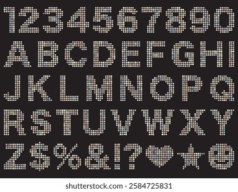 Set of mirror tile letters