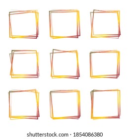 Set Gold Various Frames On Brown Stock Vector (Royalty Free) 285019133