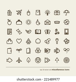 Set - miscellaneous icons. A vector.