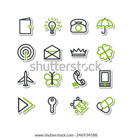 Set - miscellaneous icons. A vector.