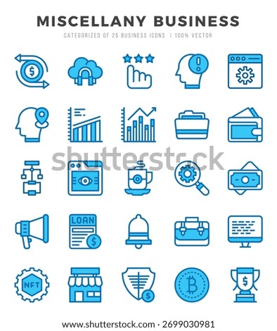 Set of Miscellany Business icons. Vector Illustration.