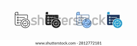 Set of mission icon collection in multiple style. Icon suitable for web and mobile application