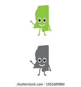a set of Mississippi state map mascots