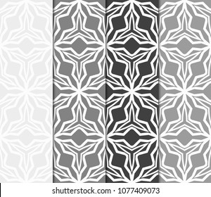 set of mistyc floral ornament. seamless vector pattern. interior decoration, wallpaper, invitation, fashion design