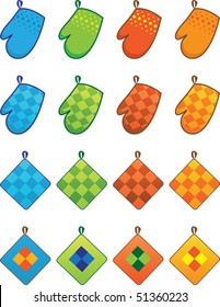 Set of mitten Cooking Gloves