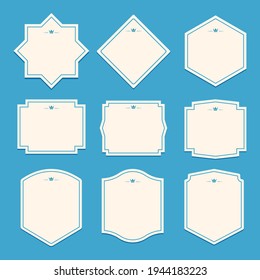 Set of mixed blank banners and label design.