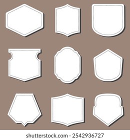 Conjunto de banners em branco mistos e design de etiqueta. Rótulo vintage. Moldura decorativa. Ilustração vetorial