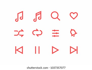 set of Mobile App Music Icon