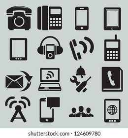 Set Of Mobile Devices - Vector Icons