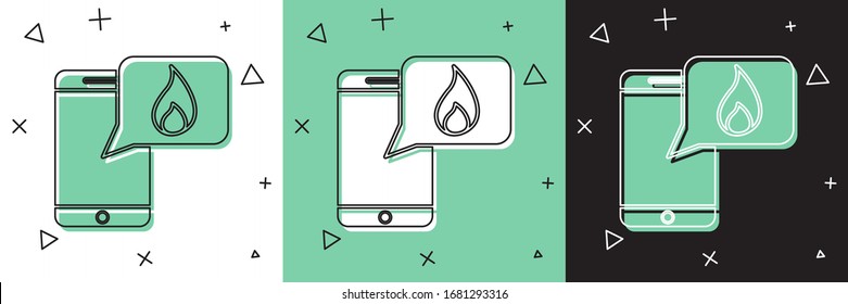 Handy mit Notruf 911 Symbol einzeln auf weißem und grünem, schwarzem Hintergrund. Polizei, Krankenwagen, Feuerwehr, Anruf, Telefon. Vektorillustration-Illustration
