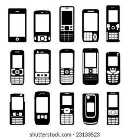 set of mobile phone vector