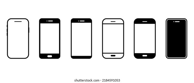 Set Mobile Phone Vector Icons Smartphone Stock Vector (Royalty Free ...