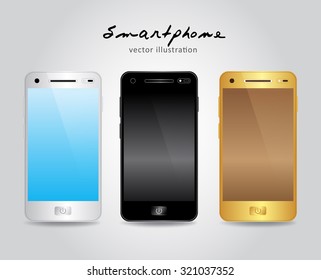 Set of mobile phone Vector illustration