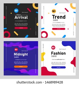 set of mobile sale banner. Sale banner template design, Flash sale special offer set. can use for website, mobile app, poster, flyer, coupon, gift card, smartphone template, 