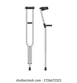Set of mobility aids isolated on white background