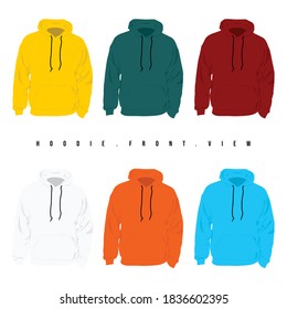 Set Mock up of Hoodie Sweater view aus der vorderen Vektorgrafik. Gute Vorlage für Hoodie Sweater Design.