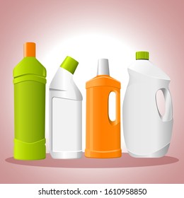 set of mockup bottle vector design, isolated mockup bottle.