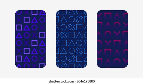 Set mockup covers for smartphone. Template case or sticker for technology device, branding, advertising, business and corporate identity. Modern background. Vector illustration mobile phone.