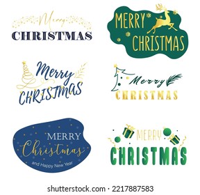 Set of mockups for Christmas and New Year greeting cards