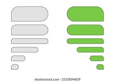 Set of mockups Web messenger interface, message bubbles for creating dialogues.
