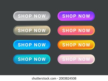 Set of modern 3d download buttons for web site and ui. Different gradient colors. collection gradient buttons with shadow. Modern vector illustration flat style button, icon, badge.