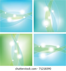 Set of modern abstract backgrounds