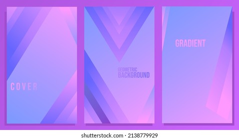 a set of modern abstract backgrounds with ultraviolet colors. design for book cover