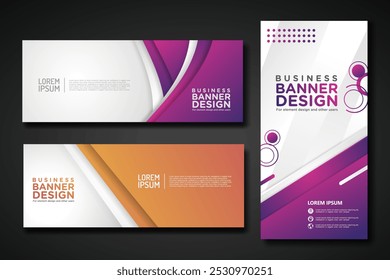 Set modern abstract banners for corporate concept, element design and other users. Vector illustration