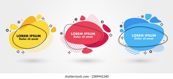Set of modern abstract banners. Vector minimal illustration