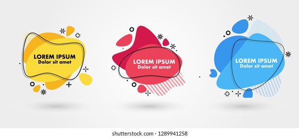 Set of modern abstract banners. Vector minimal illustration