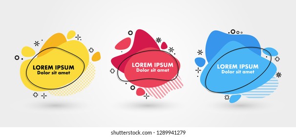 Set of modern abstract banners. Vector minimal illustration