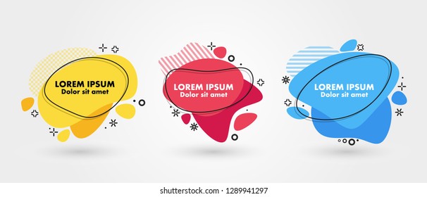 Set of modern abstract banners. Vector minimal illustration