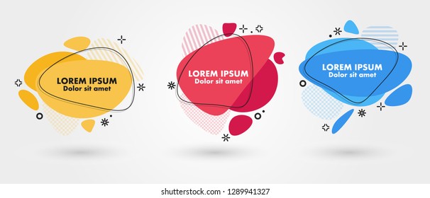 Set of modern abstract banners. Vector minimal illustration