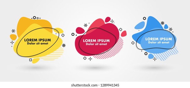 Set of modern abstract banners. Vector minimal illustration