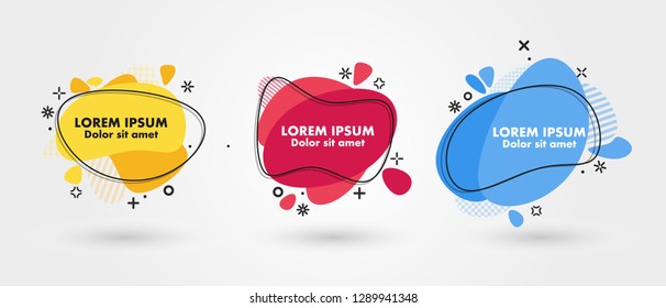 Set of modern abstract banners. Vector minimal illustration