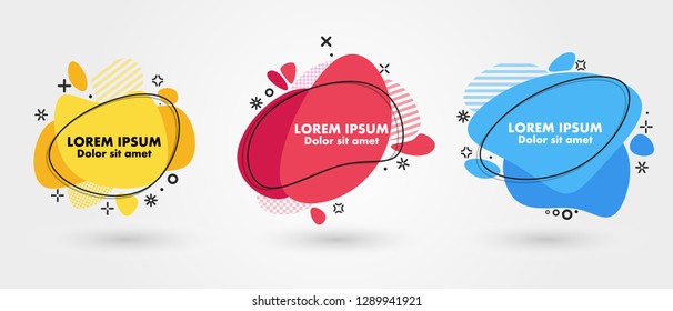 Set of modern abstract banners. Vector minimal illustration