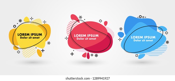 Set of modern abstract banners. Vector minimal illustration