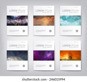 Set of modern abstract brochure, flyer, report design, layout template. Clean style cover, cummunication, business. corporate