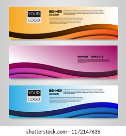 Set Of Modern Abstract Business Banner Template, brochures and cards template,Banner design for business presentation,Header template