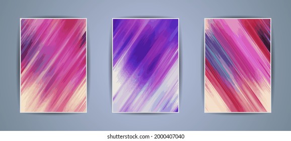 Set of Modern abstract color background. Liquid flow style. Creative gradient texture for you design 