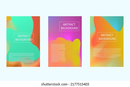 Conjunto de elementos gráficos dinámicos coloridos y abstractos modernos. Banner abstracto degradado con formas fluidas. Plantillas para diseños de logotipo, volantes o presentaciones. Vector.