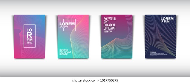 A set of modern abstract Cover Design . Cover Design template for the decoration presentation, brochure, catalog, poster, book, magazine etc. Vector Illustration