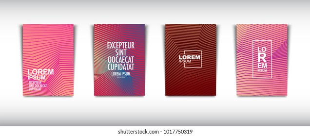 A set of modern abstract Cover Design . Cover Design template for the decoration presentation, brochure, catalog, poster, book, magazine etc. Vector Illustration