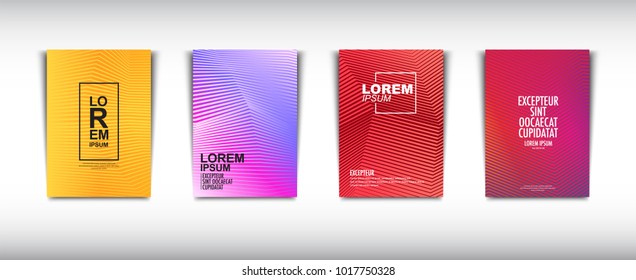 A set of modern abstract Cover Design . Cover Design template for the decoration presentation, brochure, catalog, poster, book, magazine etc. Vector Illustration